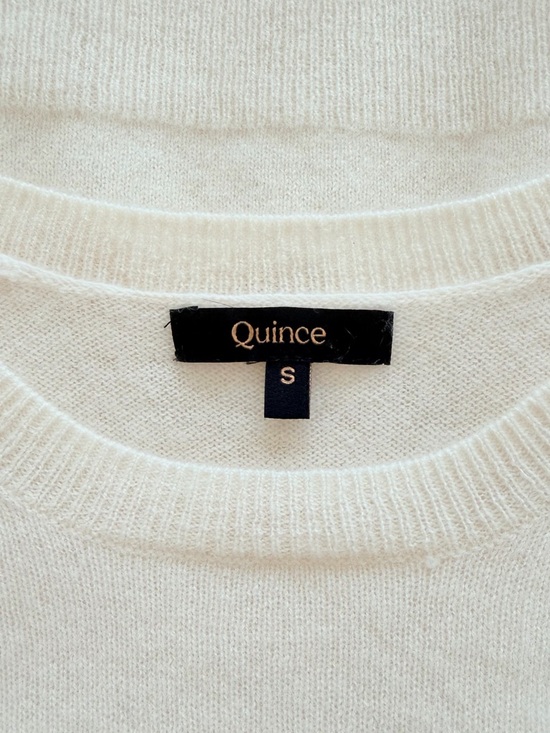 Quince Mongolian Cashmere Crewneck Sweater in Ivory minimalist capsule Size S - Picture 10 of 13